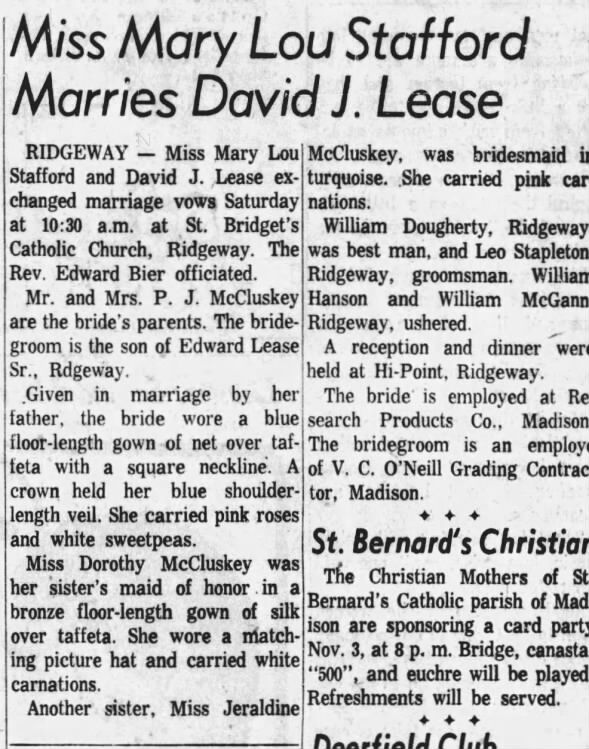 Marriage of Stafford / Lease